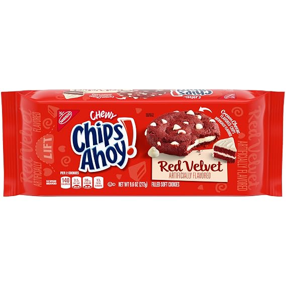 Nabisco, Chips Ahoy Cookies Filled Soft Red Velvet, 9.6 Oz