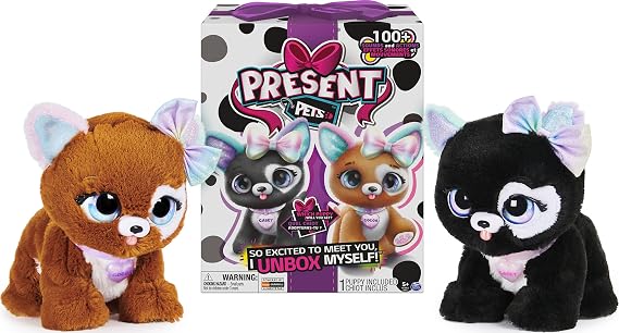 Present Pets Glitter Puppy Interactive Plush Pet Toy with Over 100 Sounds and Actions (Style May Vary, Only One Supplied)