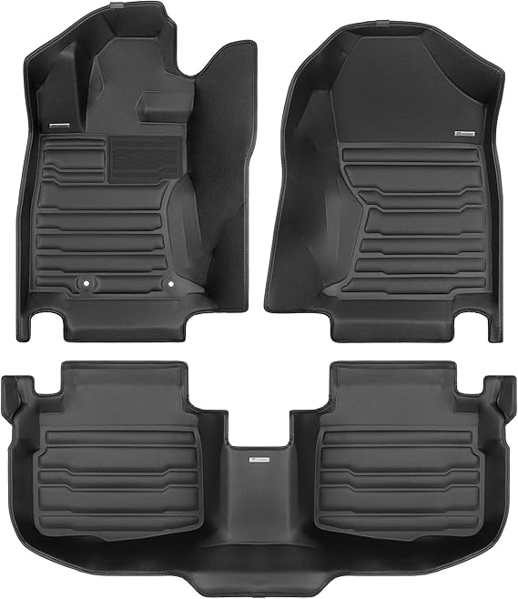 TuxMat - for Subaru Outback 2020-2025 Models - Custom Car Mats - Maximum Coverage, All Weather, Laser Measured - This Full Set Includes 1st and 2nd Rows