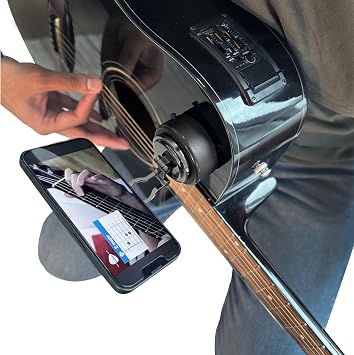 Strum Screen Guitar Phone Mount Hands-Free Phone Holder with Vacuum Suction for Guitar Perfect for Watching Tutorials & Tabs Universal Fit for Guitar Players