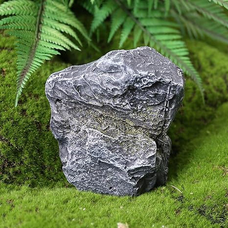 Lightweight Fake Rocks, Landscape Rock for Yard Garden Decoration, Photography Prop Decorative Stone, Decorative Faux Rocks, with Natural Texture(12 * 8 * 12cm/4.7 * 3.1 * 4.7in)