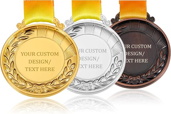 Custom Medals for Awards Adults Design Your Own Award Medals Personalized Soccer Medals for Teens Boys Girls Adults 1st Place Medals for Sports Tournaments Team Competitions Swim Basketball Football