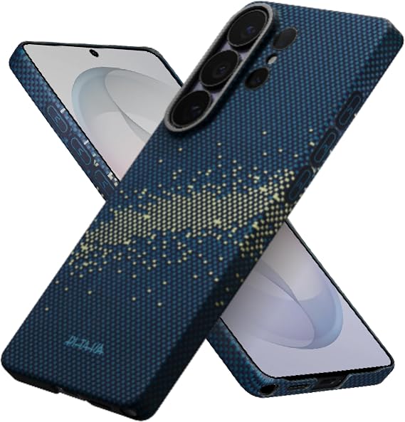 pitaka for S26 Ultra Case, 6.9 Inch, Compatible with MagSafe, Ultra-Slim Samsung Galaxy S26 Ultra Case with Aaron Button, 1500D Aramid Fiber Woven [Edge Case - Milky Way Galaxy]
