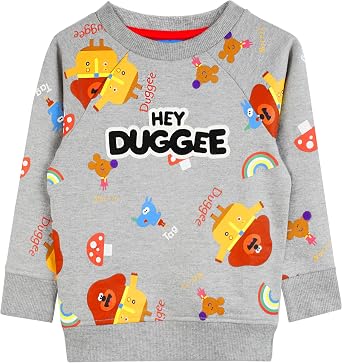 Hey Duggee Sweatshirt Squirrels Club Boys Grey Long Sleeved Kids Sweater