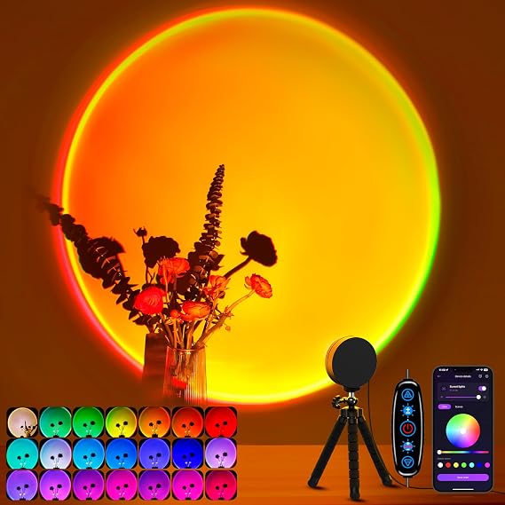 XEBKOR Sunset Lamp Projector Multicolor Changing LED Projection Lamps