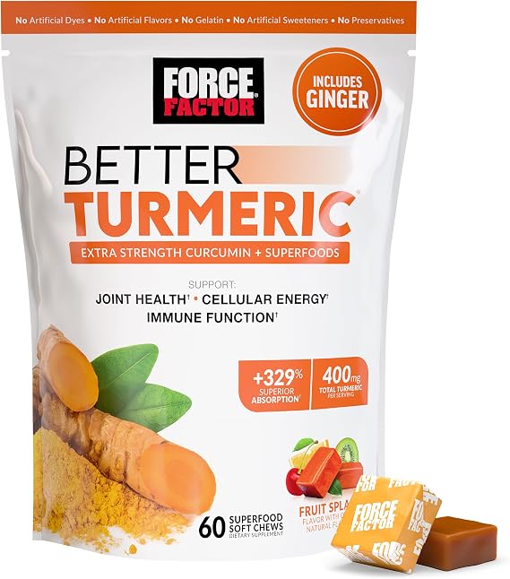 Force Factor Better Turmeric Supplement, Curcumin Extra Strength