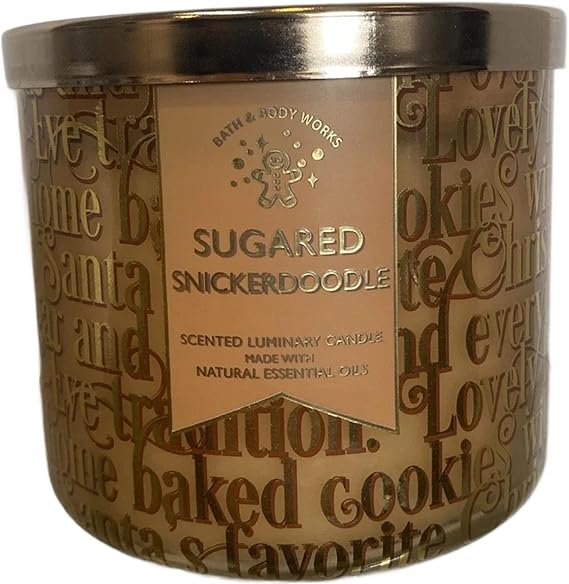 White Barn- Bath & Body Works - Sugared Snickerdoodle 3-Wick Candle w/Essential Oils - 14.5 oz