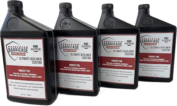 Barricade Sprayable DIY Bedliner - 4 Quart Kit Without Sprayer