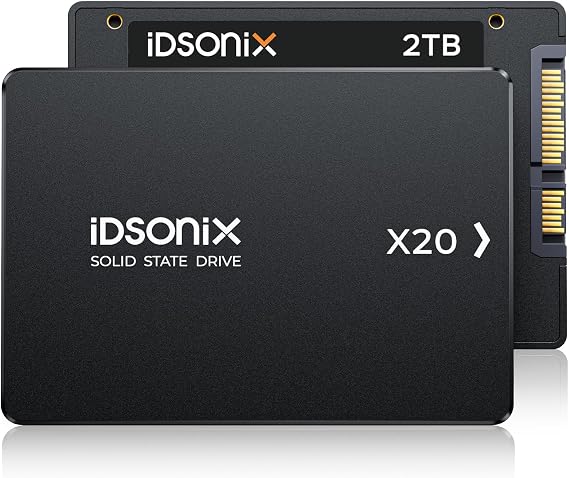 iDsonix 2TB 2.5'' SATA Internal SSD, SATA III 6GB/s Solid State Drive Up to 560MB/s, with 3D NAND Flash & Power Management, for Laptop and PC Desktop Increase Performance, X20