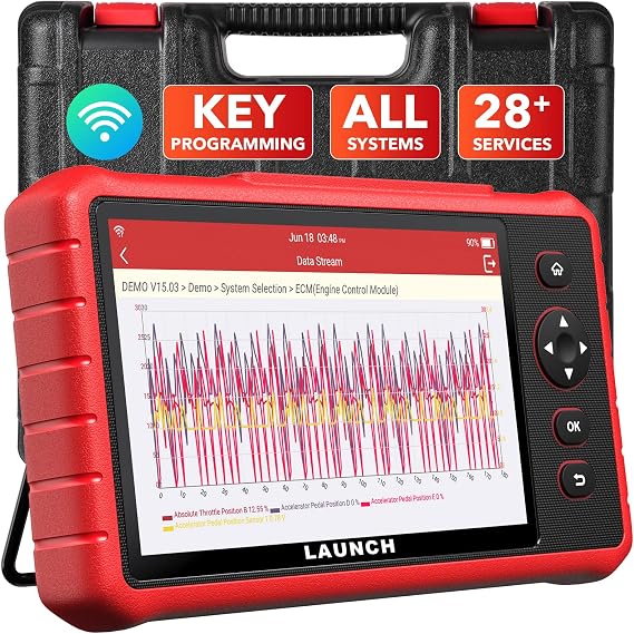 LAUNCH Scanner CRP909X Elite OBD2 Scanner Diagnostic Tool, 2022 Newest, 2-Year Updates ($200 Value), 28+ Services, All Systems Diagnostics, Key Programming, ABS Bleed, Power Balance, Injector Coding