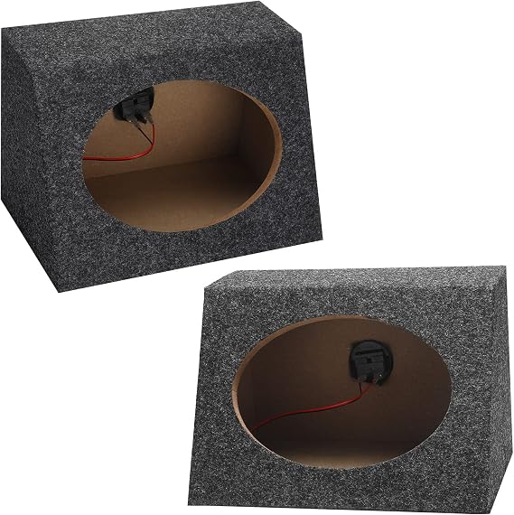 BBTO 2 Pcs Angled Style Car Audio Speaker Box Fits 6 x 9 Inch Speakers Car Audio Enclosures Sturdy Constructed Truck Speaker Box for Home Vehicle Subwoofer Sound Supplies
