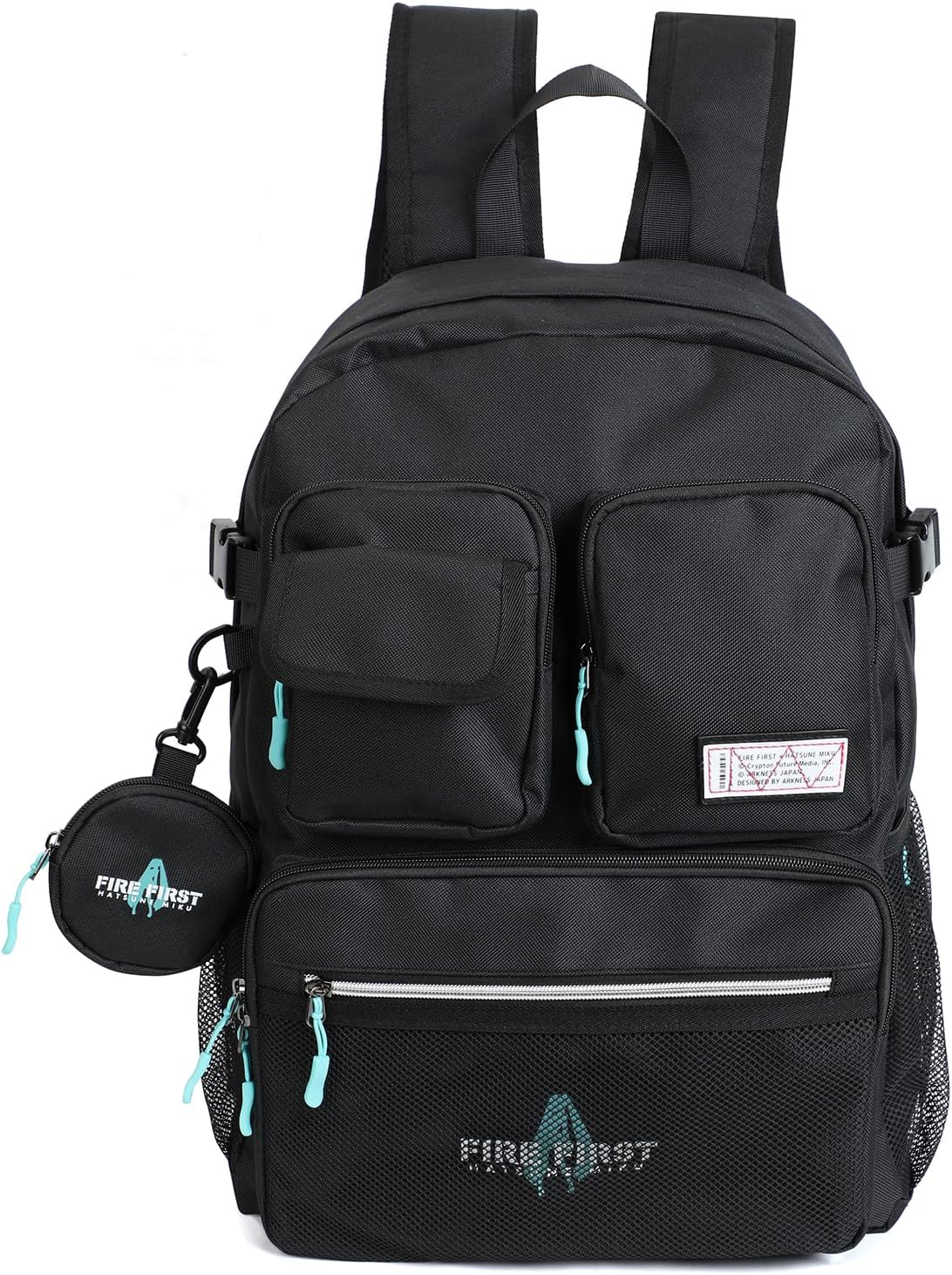 FIREFIRST × Hatsune Miku Large Round Backpack 24.3L Capacity with Mini Pouch – For Daily Commute, Comic Con &amp; Cosplay