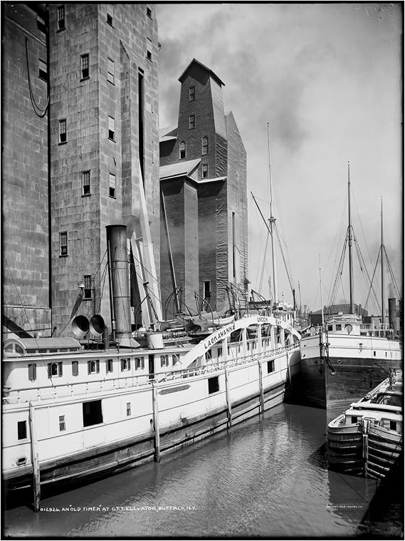 Print Collection 'An Old Timer at CTT Grain Elevator Buffalo NY' Canvas Art