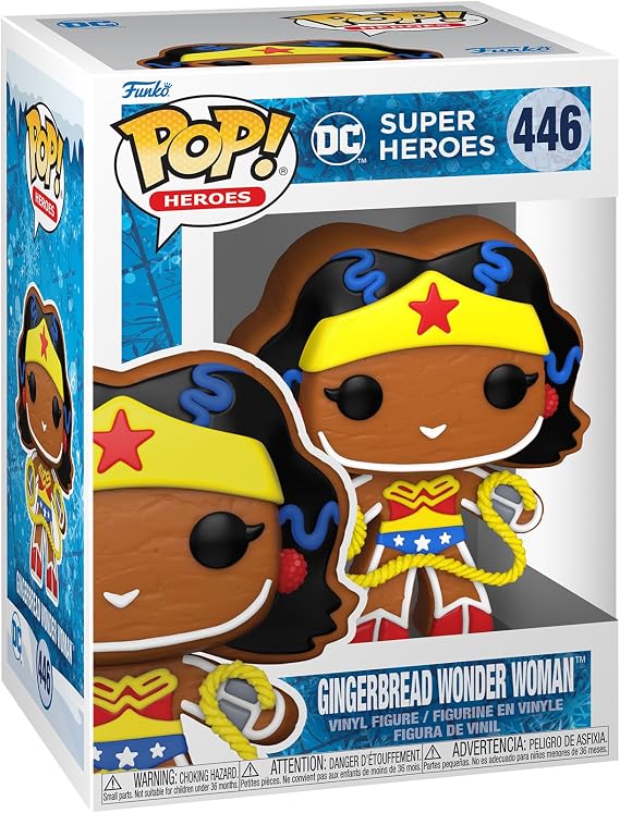 Funko POP! DC Holiday: Wonder Woman Gingerbread - Figurine | Official Superheroes Merch - Collectable Vinyl Figurine for Shelf Display - Birthday Gift Idea for Fans and Collectors