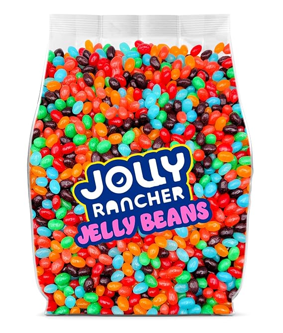 JollyRancher Jelly Beans Bulk Candy 2lb - JollyRanchers Jelly Beans Candy Bulk - Assorted Fruit Flavored Jellybeans for Goodie Bags, Candy Bowls & Party Favors - 2 Pounds