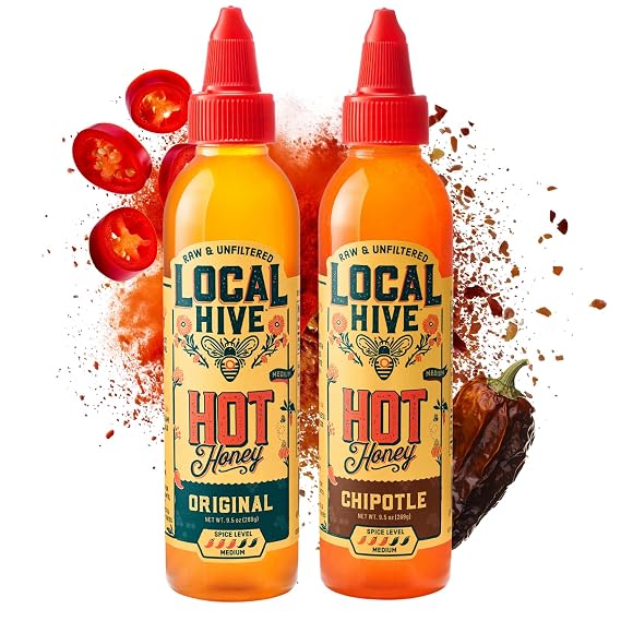 Local Hive Sweet & Spicy Duo Hot Honey Bundle with Original & Chipotle Flavors