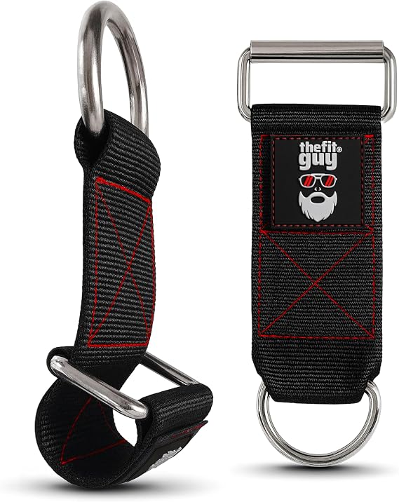 THEFITGUY Dumbbell Loading Straps for Dip Belt & Cable Pulley
