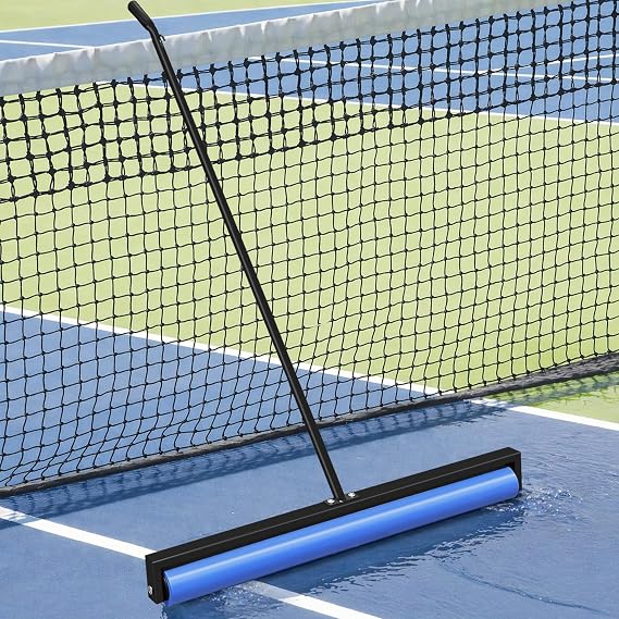 Montex Tennis Court Squeegee, Foam Tennis Sponge Roller, Lightweight Quick Clearing Tools for Tennis Basketball Sports Court, Black