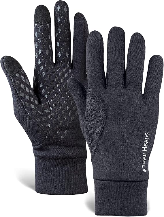 TrailHeads Men's Touchscreen Running Gloves for Running