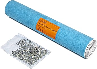 GLOCTO Rhinestone Flock in Roll 12" x 15Feet for Rhinestone Template Stencil Rhinestone Flock for Hotfix Rhinestones and Vinyl Cutting Machine