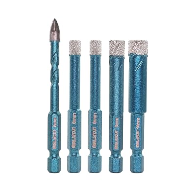 Porcelain Tile Drill Bits Set - MINLAYCUT 66810mm6mm Diamond Drill Bits Kit Quick-fit Hex Shank for Ceramic Tile Marble Porcelain