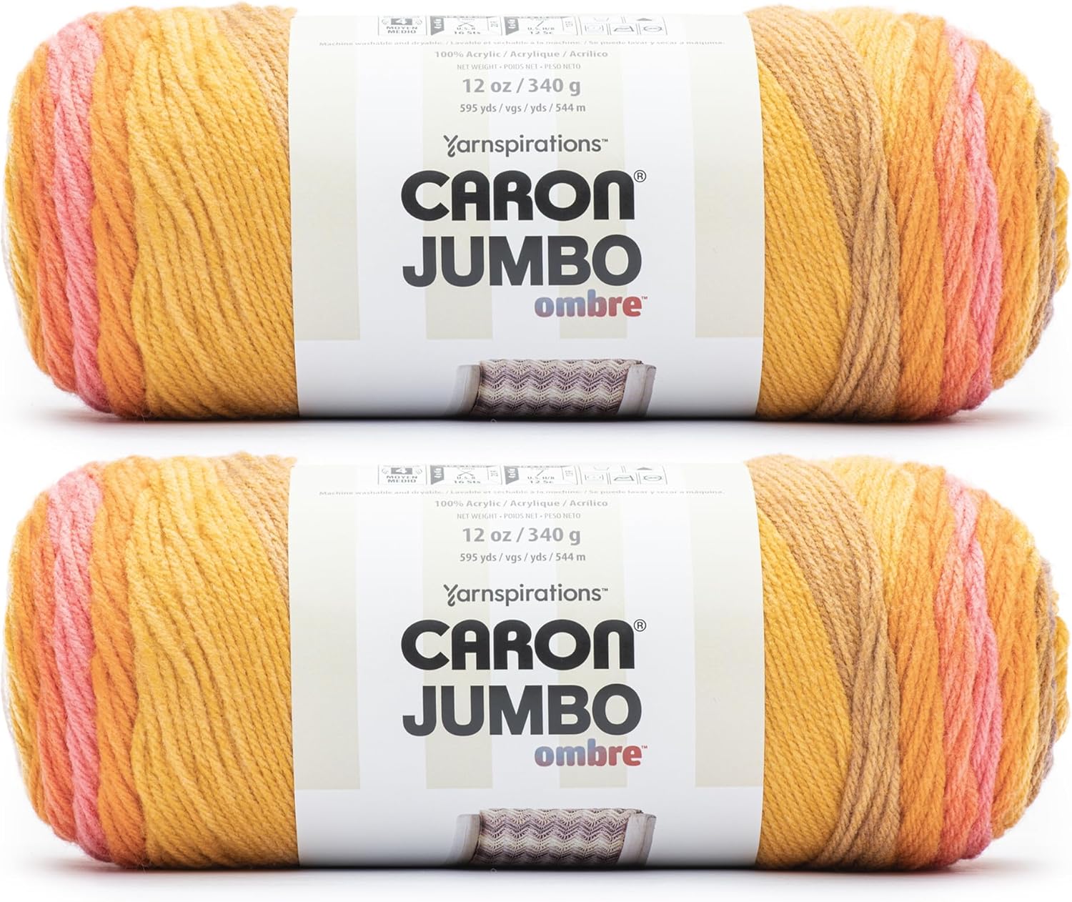Caron Jumbo Ombre Yarn, Sunset 2 Pack