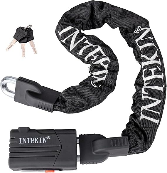 Bike Chain Lock 3FT/4FT/5FT Heavy Duty Bike Lock Anti-Theft Bicycle Chain Lock 8mm/10mm Thicker Bicycle Lock Chain Bike Lock with 3 Keys for Bike, Motorcycle