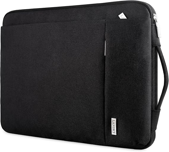 LANDICI 11.6 Inch Protective Laptop Sleeve for Surface Pro, Black | Slim, shockproof and waterproof case for Surface Pro 7-9, Laptop Go 2-3, MacBook Air 11 and 11-12 inch Chromebooks