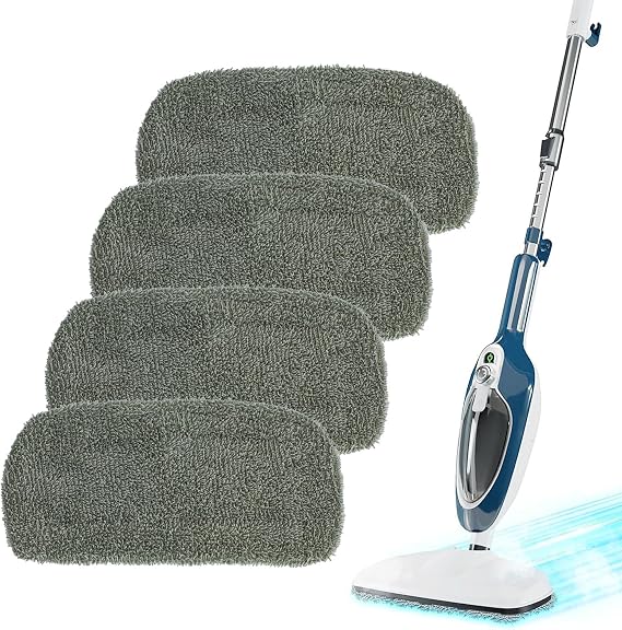 4 Pack Steam Mop Pads for GorFanty GF-6610B/GF-6610, Neugo NE033/NE033M & Mxnsewr, Washable Microfiber Steam Mop