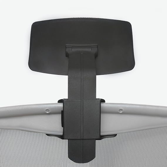 Fortaleza Herman Miller Aeron Remastered Headrest, Iron Gray, Mesh Style, Compatible with Atlas Headrest, Size A, B, C, Adjustable Height & Tilt, Incognito Mode, One Size Fits All, Headrest Only
