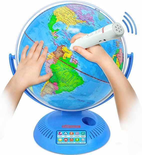 Little Experimenter Interactive 9 Globes for Kids, Globe & Wireless Smart Pen, Gifts for Kids, STEM Educational Toys, Talking World Map, 8 Year old Boy Coolest Gifts for Boys & Girls Ages 8 9 10 11 12 Years Old