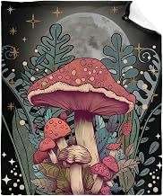 Mushroom Blanket Mushrooms Gifts for Women Soft Cozy Fleece Flannel Mushroom Night Moth Throw Blanket All Season Plant Blankets for Sofa Couch Bed Decorative 50"x40" for Kid