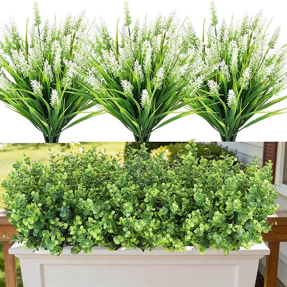 28 Bundles Artificial Greenery for Outdoors