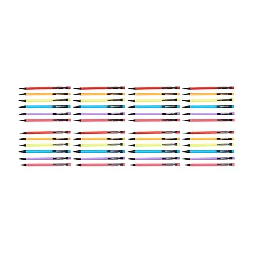 Amazon Basics Mechanical Pencils 0.7mm for Writing, Drawing, School and Office Supplies, with Eraser, Multicolor, 48-Pack