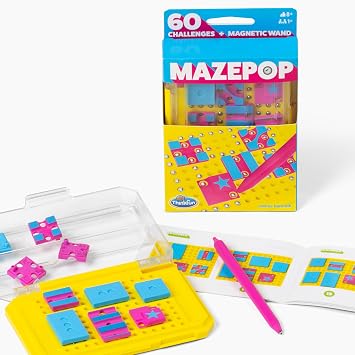 ThinkFun MazePop | Magnetic Puzzle Game | 60 Brain-Boosting Mazes | Travel-Friendly Logic Toy | Ages 8+