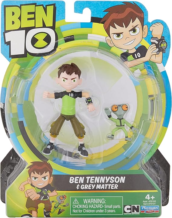 Cartoon Network Ben 10 Reboot Series 4" Basic Figure Ben Tennis & Grey Matter / CARTOON NETWORK 2017 BEN10 REBOOT 4' BASIC BEN TENNYSON & GREY MATTER Parallel Import Product CN Anime Overseas Ben:10 Alien Hero