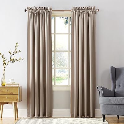 Sun Zero Barrow Energy Efficient Rod Pocket Curtain Panel Pair
