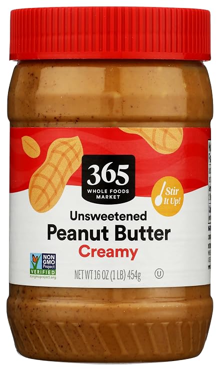 365 by Whole Foods Market, Creamy Peanut Butter, Stir and Enjoy, 16 Ounce