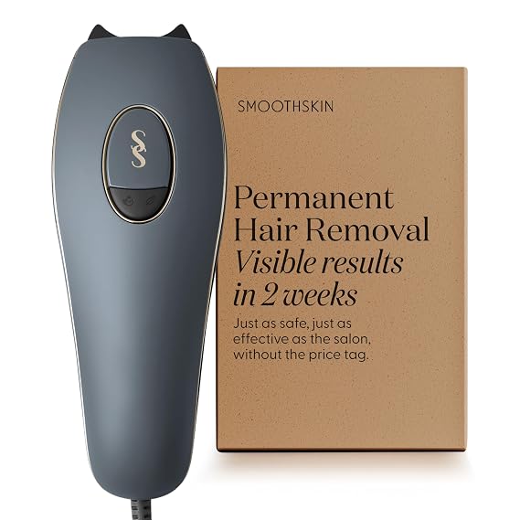SmoothSkin Pure Adapt IPL Laser Hair Removal Device At-Home Permanent Hair Reduction, Fast & Effective Results, Patented Smart Skin Tone Sensor, Gray