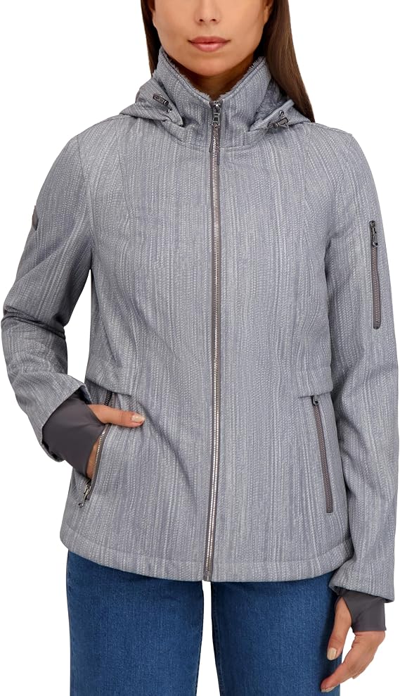 HFX Women's Lightweight Softshell Bonded Mellowpile Jacket Water & Wind Resistant