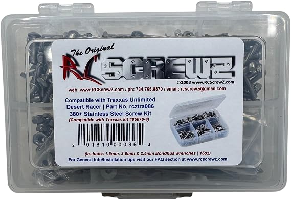 tra086 - Compatible with Traxxas Unlimited Desert Racer (85076-4) Stainless Steel Screw Ki
