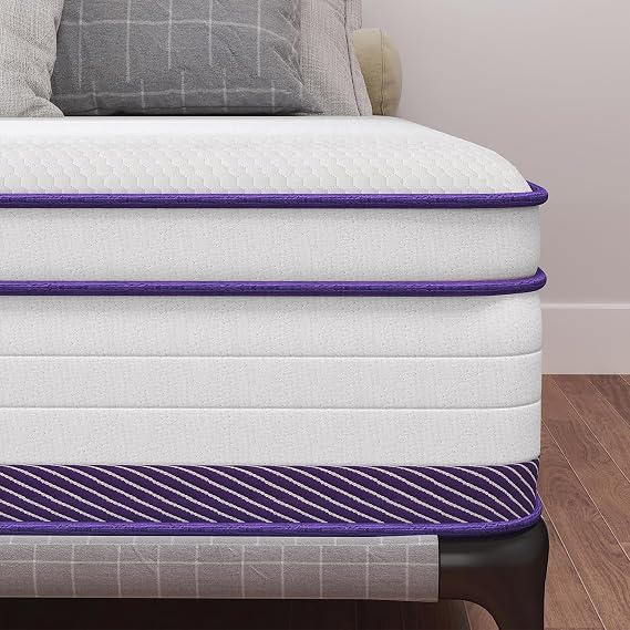 King Mattress,12 Inch Memory Foam Hybrid Mattress,King Size Mattress in a Box with Individual Pocket Springs,Pressure Relief, Medium Firm (12 Inch, King)
