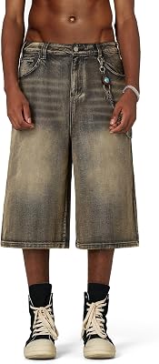 Vamtac Baggy Jorts Vintage Washed Long Denim Shorts Y2k Casual Summer Streetwear Unisex Wide Leg Loose Fit Jeans Short