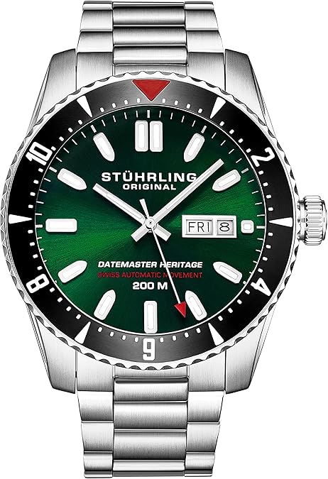 Stuhrling Original Swiss Automatic Datemaster Heritage 1004 44mm Watch