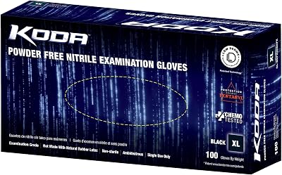 Adenna GL-NCF235BKFX KODA 5.5 Mil Powder-Free Nitrile Exam Gloves for Sensitive Skin,Medical Grade,Dusk Blue,X-Large,Boxof100