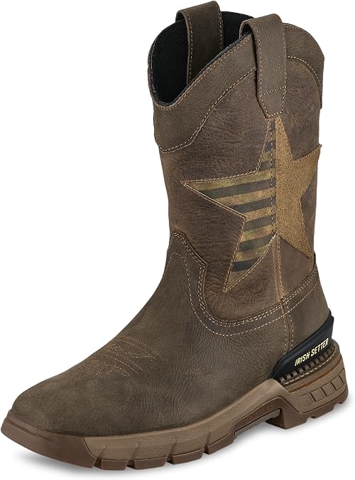 Irish Setter Two Harbors 11" Mens Sq Soft Toe Work Boot | Soft Square Toe, Water Resistant, Uninsulated