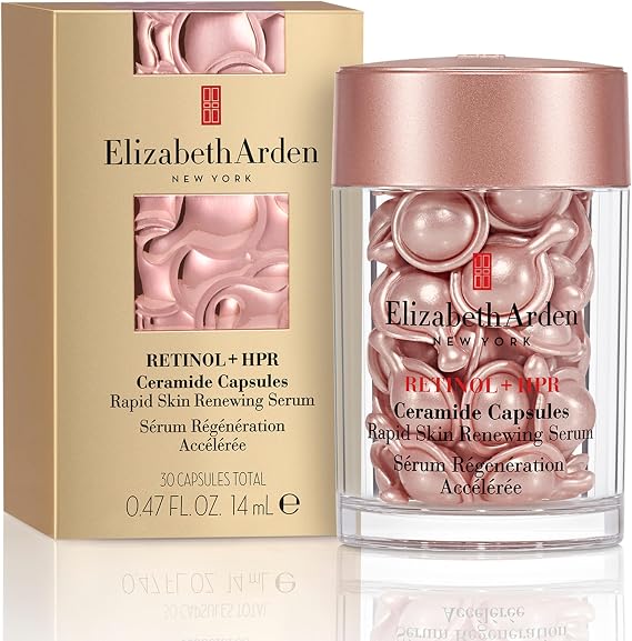 Elizabeth Arden Retinol + HPR Ceramide Capsules Rapid Skin Renewing Serum (30 pcs) Anti-Ageing Skincare to Smooth Fine Line &amp; Wrinkles, Retexturize Skin, for Day &amp; Night | Retinol | Ceramide | Serum | Elizabeth | Arden