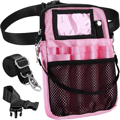 ProCase Nurse Fanny Pack, Lightweight Utility Organizer Pouch for Medical Supplies, Stethoscope, Scissors for RN EMT Vet -Pink, Small