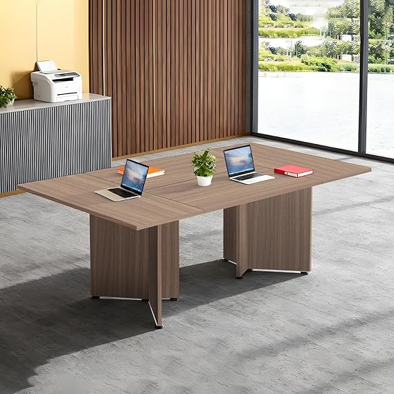 Large Conference Table – Long Rectangular Desk for 8-20 People, for Workplace, Seminar & Training Rooms, Office & Meeting Room Easy Assembly (Chairs Not Included)
