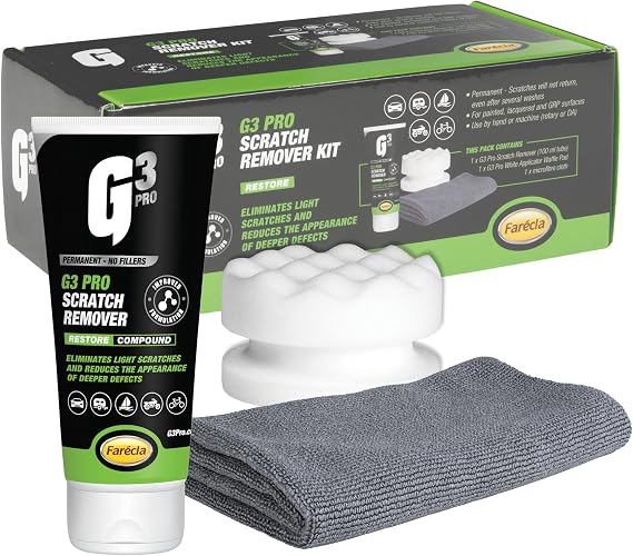 Car Paint Scratch Remover Kit Permanent Scratch & Swirl Removal, Remove Scuffs & Marks, Restore Clear Coat Shine, Easy Buffing Repair, Pad & Microfiber Cloth Included